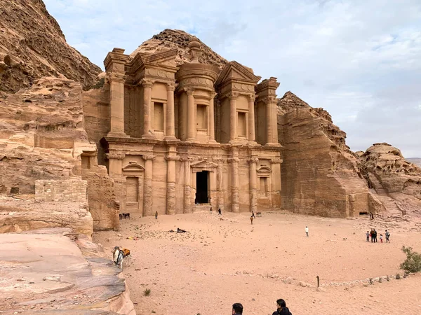 Deir Kayıp Şehir Petra Daki Manastır — Stok fotoğraf