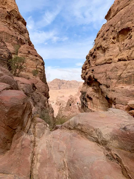 Vista Del Alto Lugar Del Sacrificio Ciudad Perdida Petra —  Fotos de Stock
