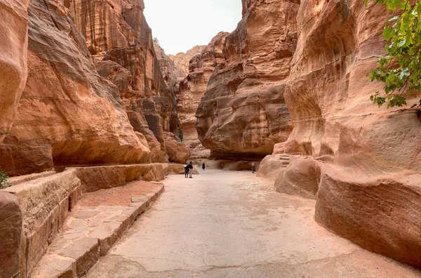 Como Siq Entrada Principal Petra — Fotografia de Stock