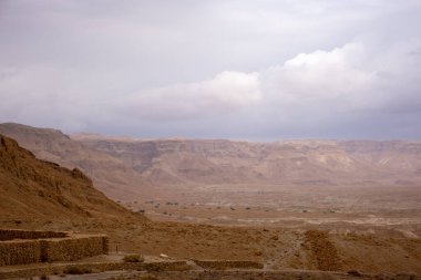 Judaean Çölü manzarası, Güney Bölgesi, İsrail.