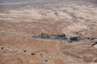 Judaean Çölü, Güney Bölgesi, İsrail - 10 Nisan 2023. Masada Ulusal Parkı