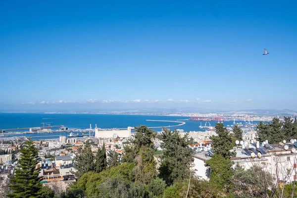 stock image The cityscape of Haifa city and metropolitan area.