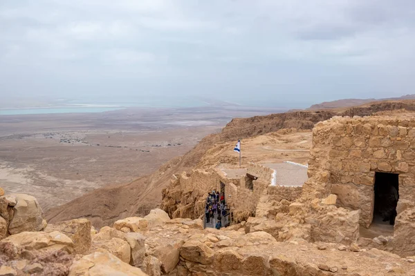 stock image Judaean Desert, Southern District, Israel - 10 April, 2023. Masada National Park.