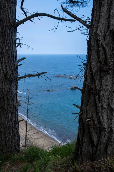 Spanya Asturias Curdillero Daki Tablizo Plajı Manzarası — Stok fotoğraf