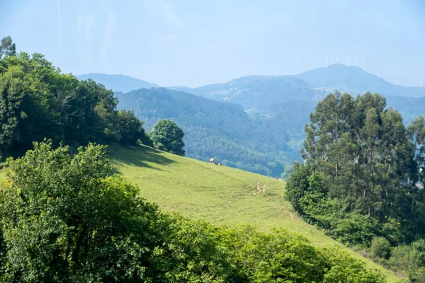İspanya, Asturias 'taki dağların manzarası