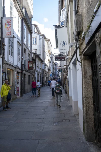 stock image Santiago de Compostela, La Coruna, Galicia, Spain  - 13 June, 2023. Street of Franco.