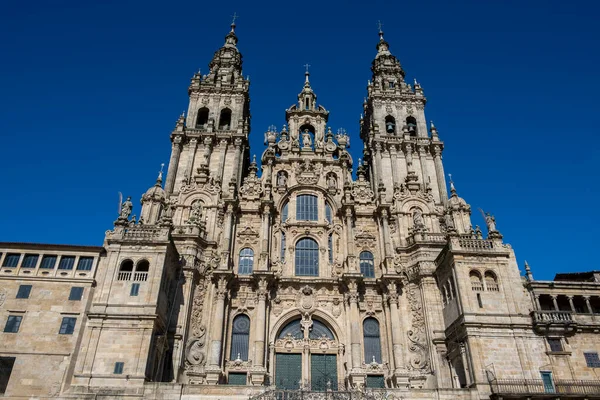 Santiago de Compostela, La Coruna, Galiçya, İspanya - 11 Haziran 2023. Santiago de Compostela Katedrali