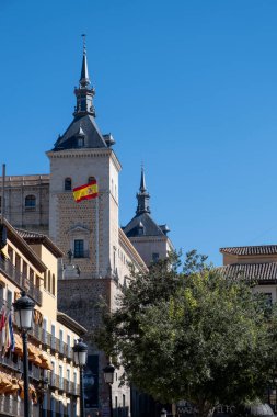 Toledo, İspanya 2 Ağustos 2022. Toledo Alcazar 'ının ayrıntıları