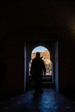 Alhambra Kalesi 'nin Nasrid Sarayı' nın içleri. Granada, İspanya