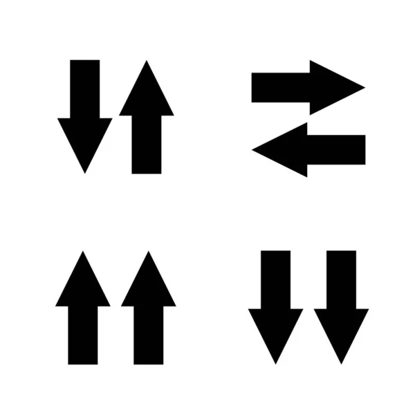 Black Symbol Arrow Pointing Left White Vector White Background — Stock Photo, Image
