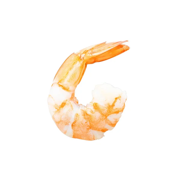 Garnelen Aus Gekochten Garnelen Meeresfrüchte Isoliert Weißen Hintergrund — Stockfoto