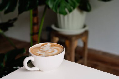 Kahve güzel Latte ile sanat