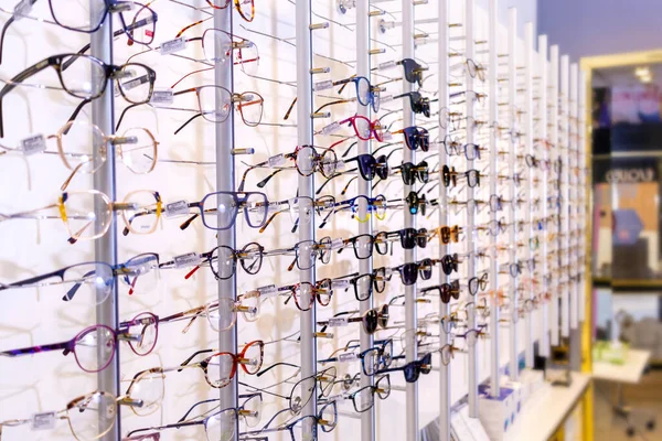 Expositor Gafas Diferentes Tipos Modelos — Foto de Stock