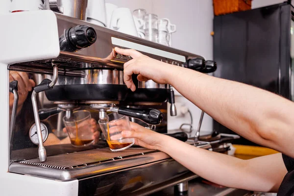 Coffee Machine Spanish Bar — Stock Photo, Image