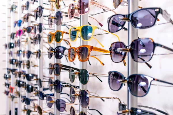 Gafas Vista Con Estilo Gafas Sol Moda Sunglass Display — Foto de Stock