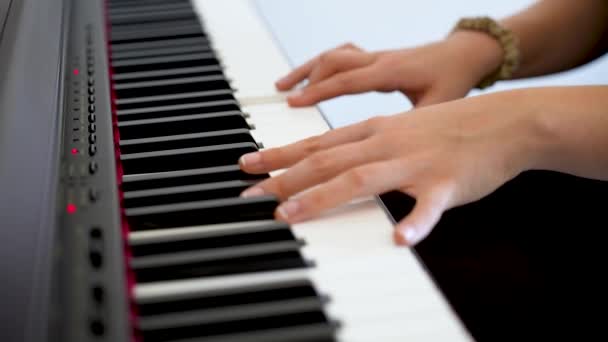 Emotional Piano Solo Young Pianist Evoking Deep Sentiments — Stock Video
