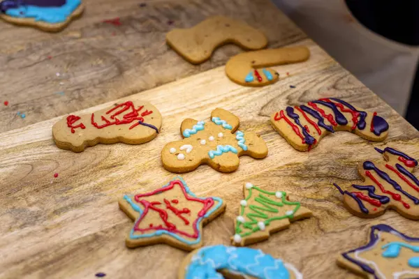 Oficinas Biscoitos Biscoitos Natal Decorados — Fotografia de Stock