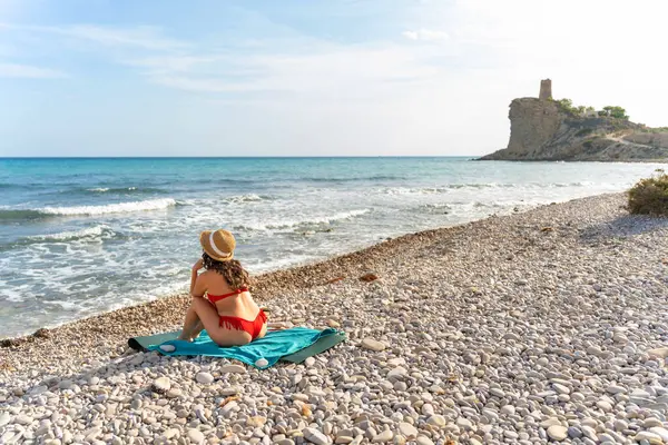 Vacaciones Verano Playa Reducir Estrés Recarga Baterías Fotos de stock libres de derechos