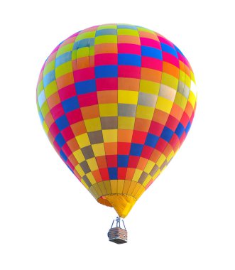 Renkli sıcak hava balonu izole edildi. 