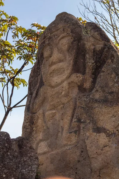 Древняя Колумбийская Статуя Гектара Камня — стоковое фото