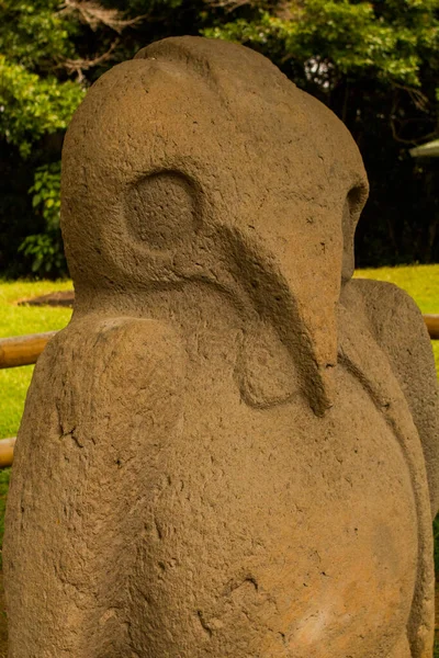 Gamle Colombianske Indfødte Statue Hekra Sten - Stock-foto