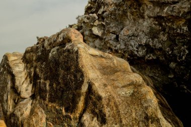 Gün boyunca taş dokusu yakın çekim görüntüsü
