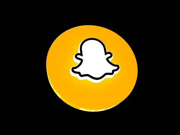 Snapchat Közösségi Média Háttér — Stock Fotó