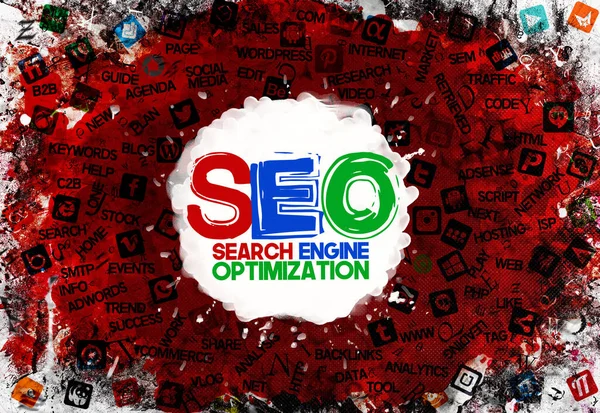 Seo Search Engine Optimization Seo Background — Stock Photo, Image