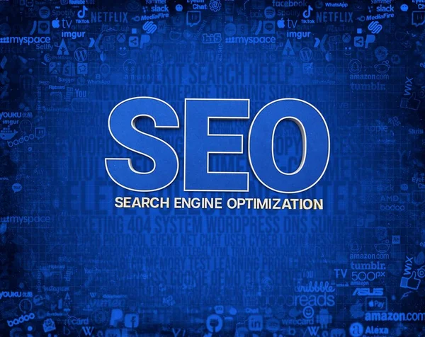 Оптимизация Поисковой Системы Seo Background — стоковое фото