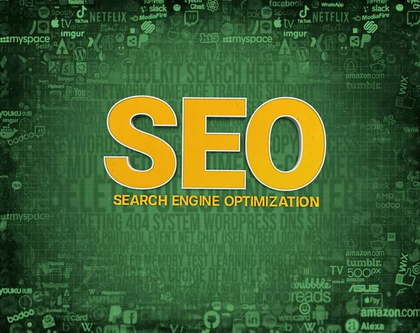 Search Engine Optimization Seo Background — Stock Photo, Image