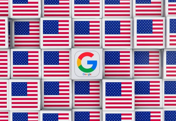Estados Unidos América Antecedentes Google Render — Foto de Stock