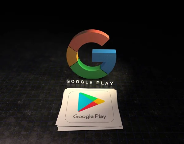 Google Play Store Google Background — Stock Photo, Image