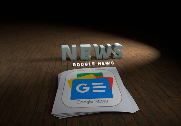 Wiadomości Google Google Tle — Zdjęcie stockowe