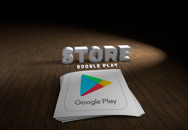 Google Play Store Fondo Google —  Fotos de Stock
