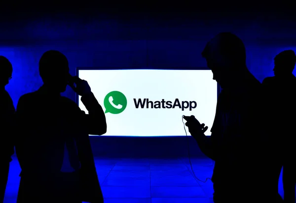 Whatsapp Redes Sociales Diseño Antecedentes Redes Sociales — Foto de Stock