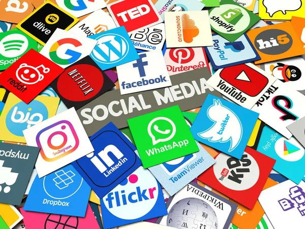 Design Sociala Medier Social Media Bakgrund Design — Stockfoto