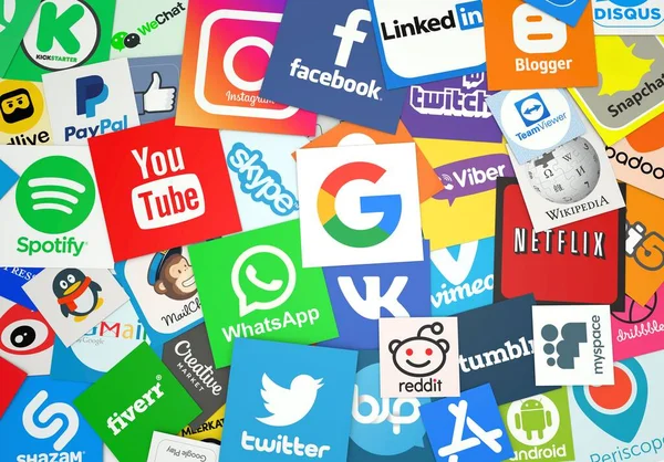 Design Social Media Social Media Hintergrunddesign — Stockfoto