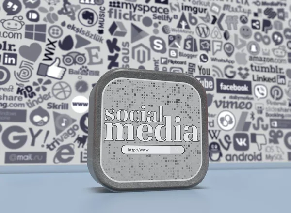Sosiale Medier Bakgrunnsdesign Sosiale Medier – stockfoto