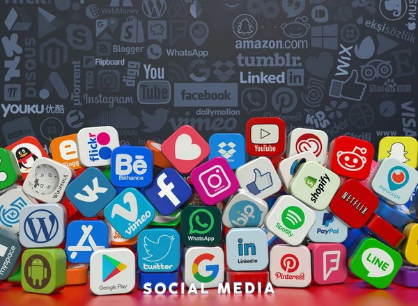 Social Media Social Media Background Design — Stock Photo, Image
