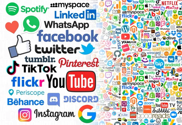 Sociala Medier Bakgrunder Till Sociala Medier — Stockfoto