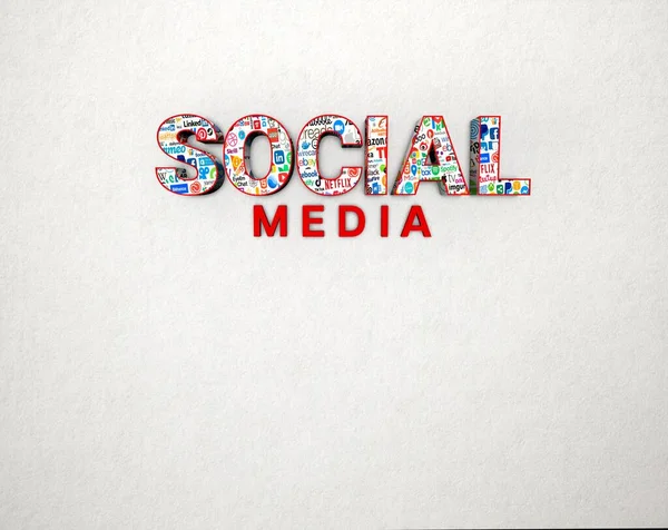 ソーシャルメディアの背景デザイン — ストック写真