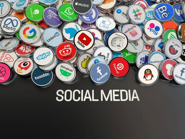 ソーシャルメディア ソーシャルメディアの背景デザイン — ストック写真