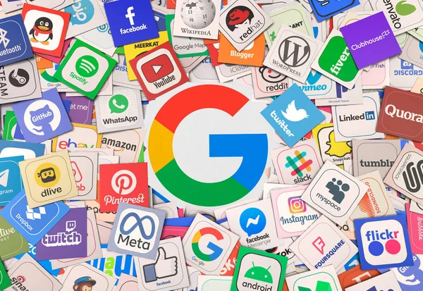 stock image Google, Social Media Background Design