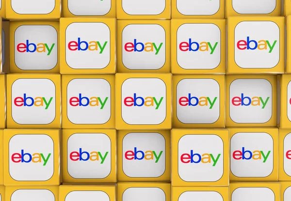 Ebay ソーシャルメディアの背景デザイン — ストック写真