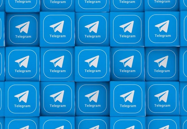 Telegram Фоновый Дизайн Социальных Сетей — стоковое фото