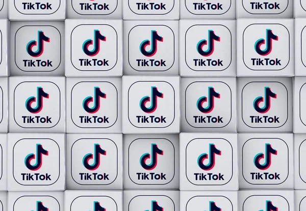 Tiktok ソーシャルメディアの背景デザイン — ストック写真