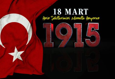 1915 - Türk Bayrağı, Türkiye - Türkiye Arkaplan Tasarımı