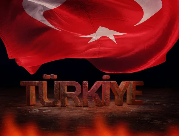 Turkish Flag Turkey Turkey Background Design — Stock Photo, Image