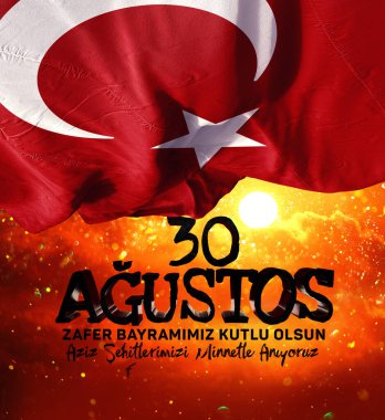 Türk Bayrağı, 30 Ağustos Zafer Günü - Türkiye Arkaplan Tasarımı