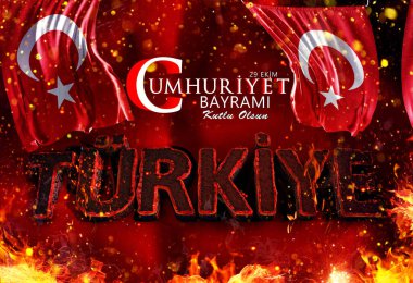 Cumhuriyet Günü, Türkiye Bayrağı - Türkiye Arkaplan Tasarımı